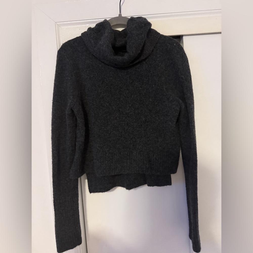All Saints Dark Gray Turtleneck Sweater